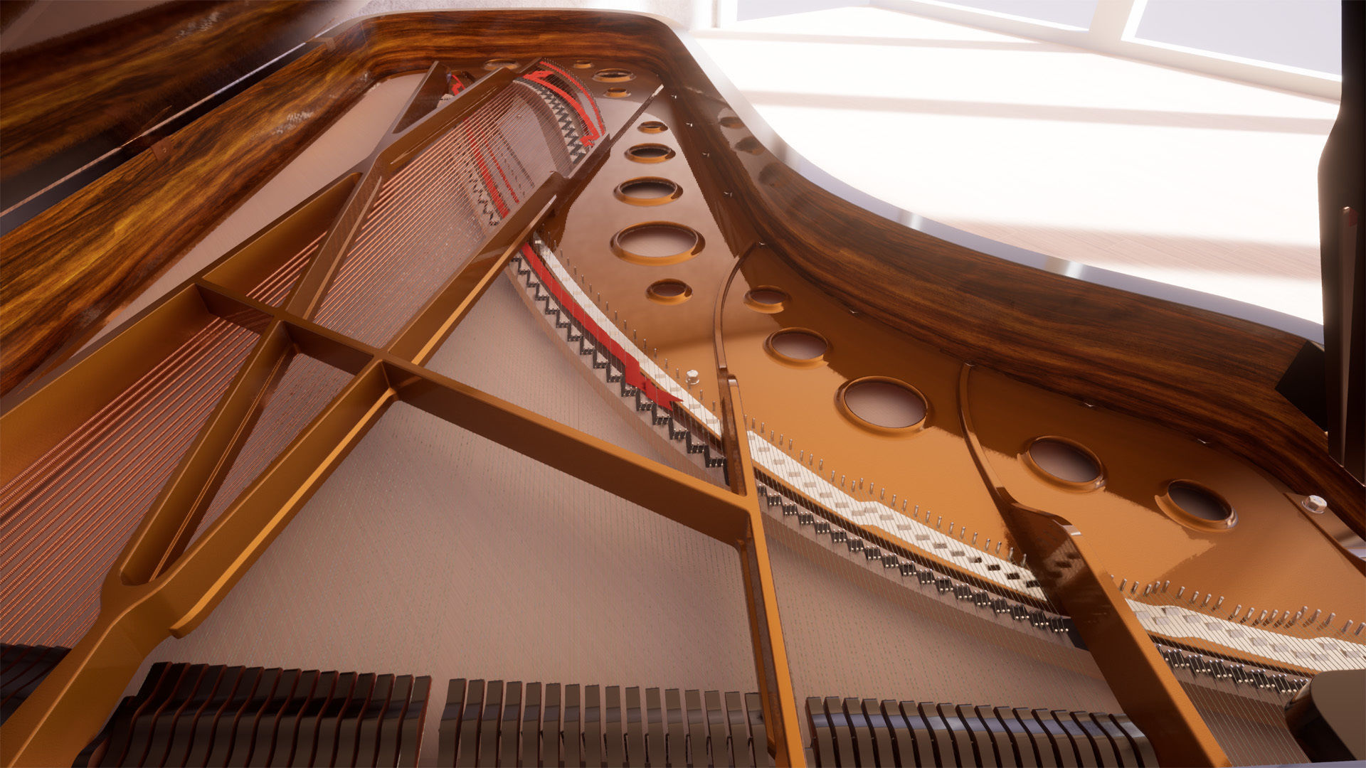 Grand Piano Low-poly 3D model_4