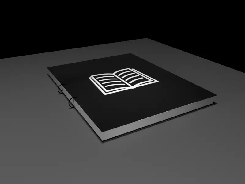 Book with pages animated 3D model