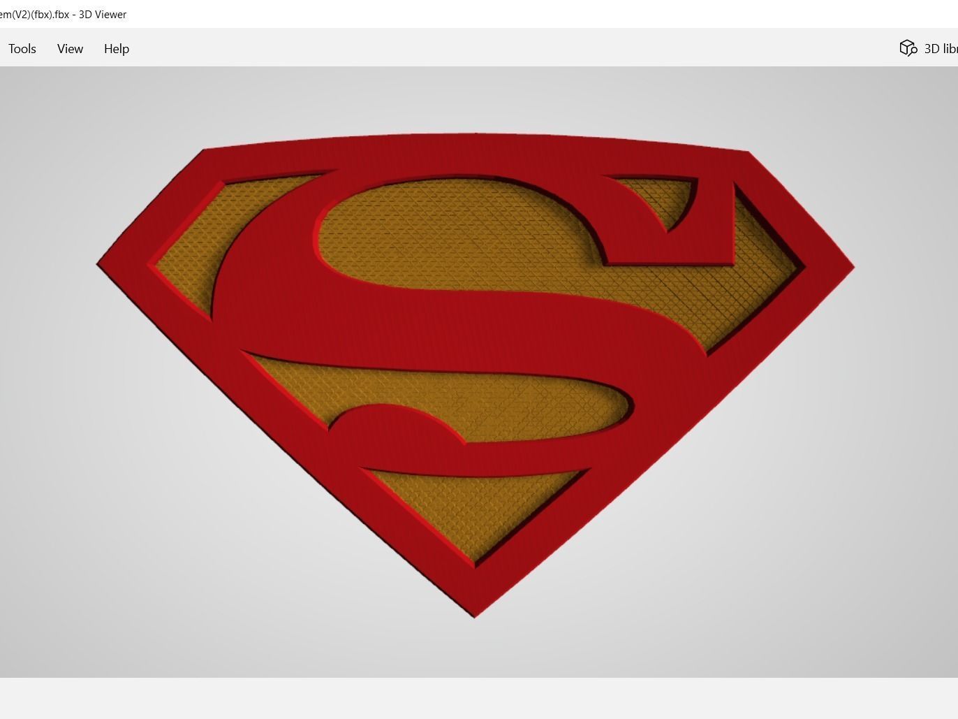 Superman Emblem 3D model_4