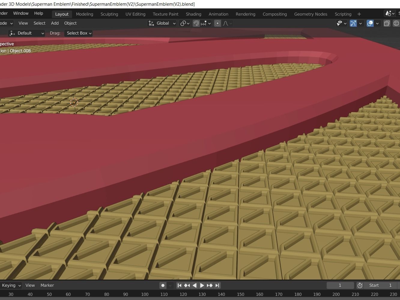 Superman Emblem 3D model_9