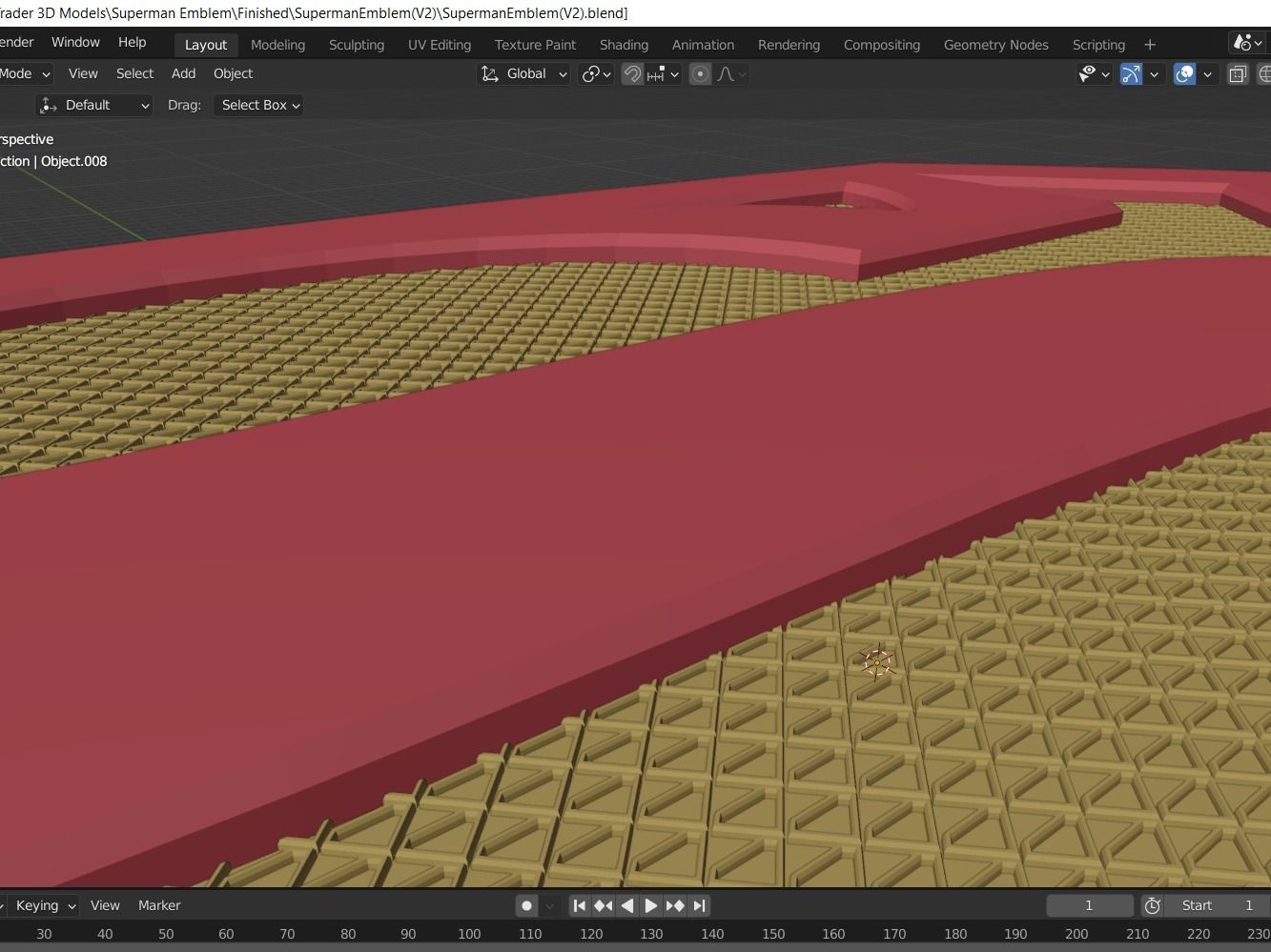 Superman Emblem 3D model_8