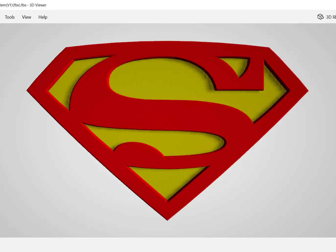 Superman Emblem 3D model_0