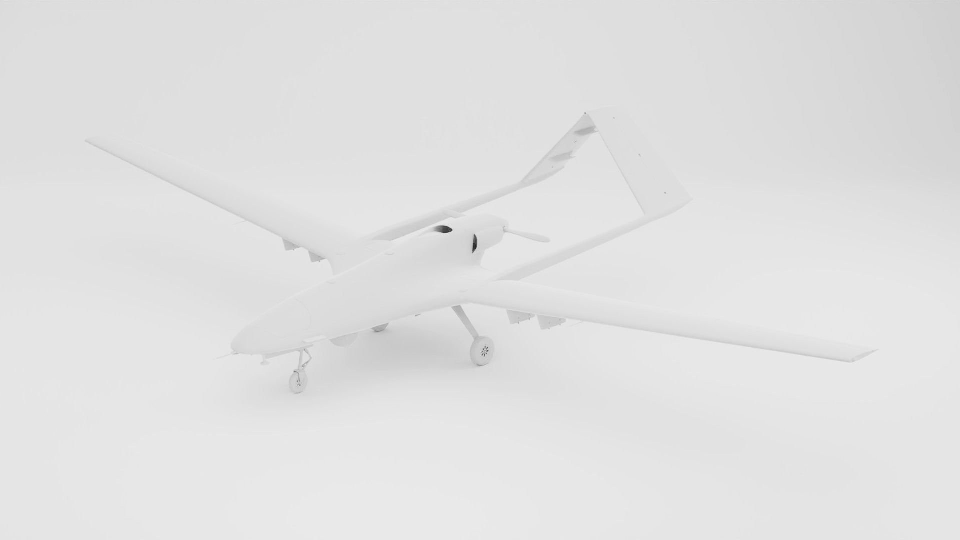Bayraktar TB2 Drone 3D Model Low-poly 3D model_16