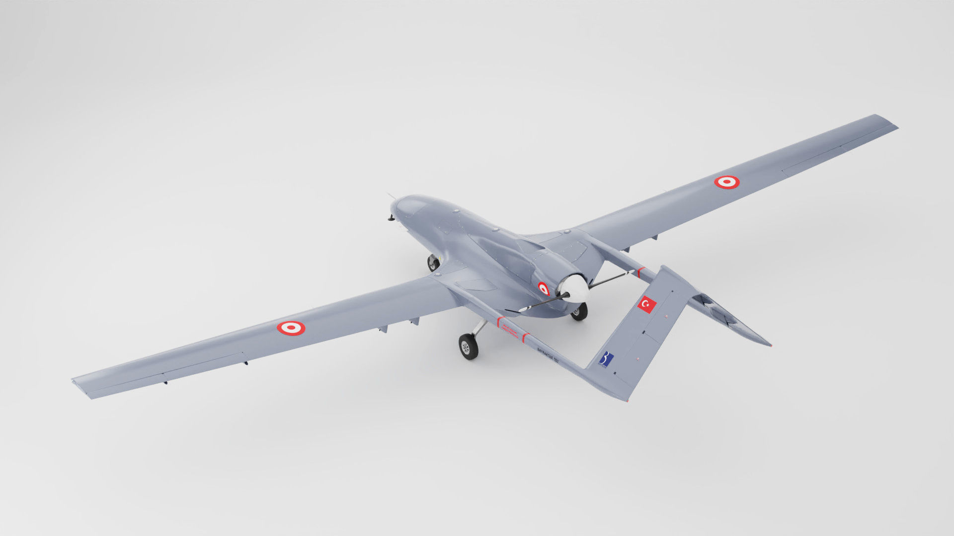 Bayraktar TB2 Drone 3D Model Low-poly 3D model_4