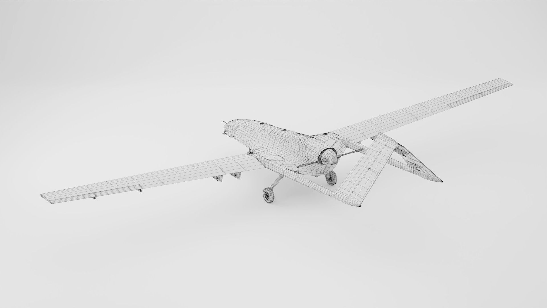 Bayraktar TB2 Drone 3D Model Low-poly 3D model_19