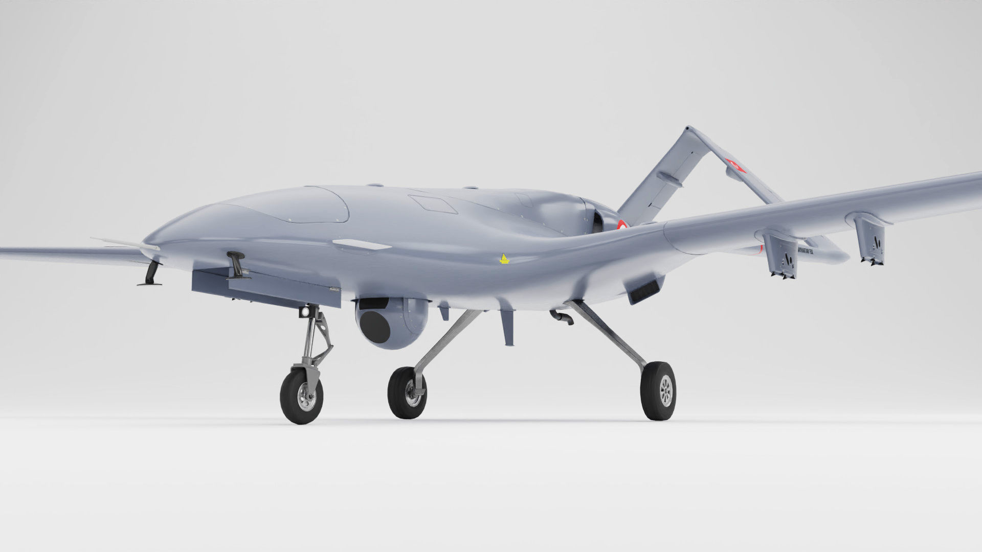 Bayraktar TB2 Drone 3D Model Low-poly 3D model_14