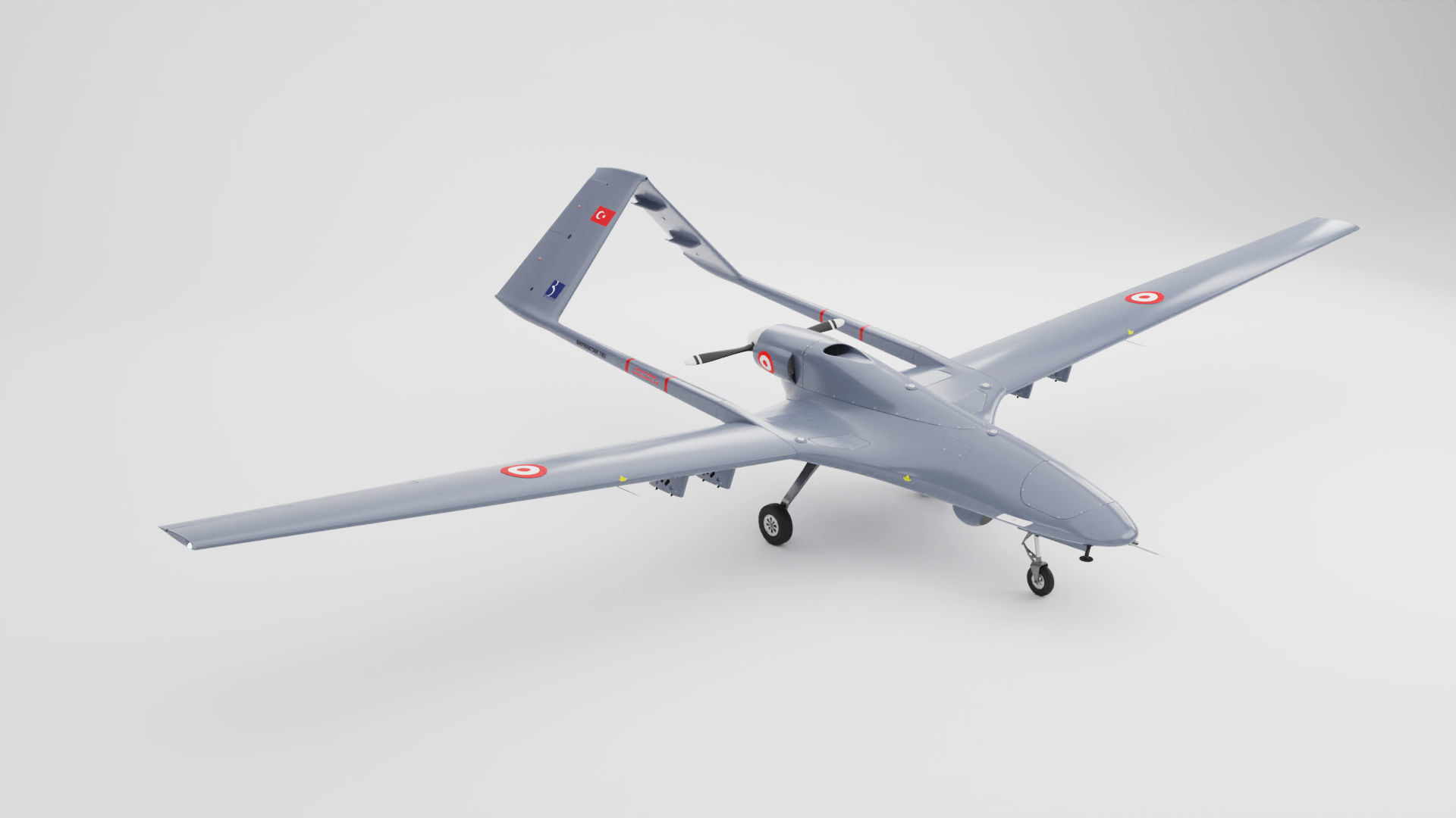 Bayraktar TB2 Drone 3D Model Low-poly 3D model_8
