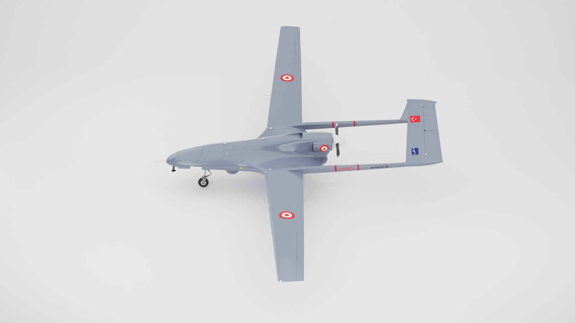 Bayraktar TB2 Drone 3D Model Low-poly 3D model_3