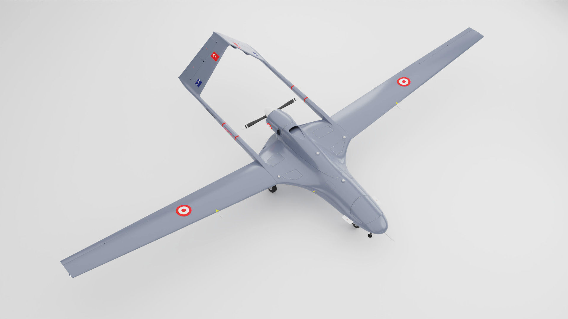 Bayraktar TB2 Drone 3D Model Low-poly 3D model_15