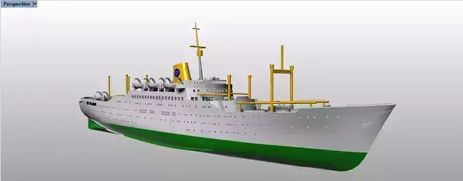 SS Stockholm ocean liner printable model 3D print model