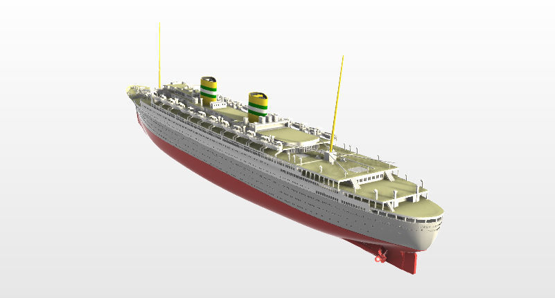 SS Nieuw Amsterdam 1937 Ocean Liner printable model 3D print model_3