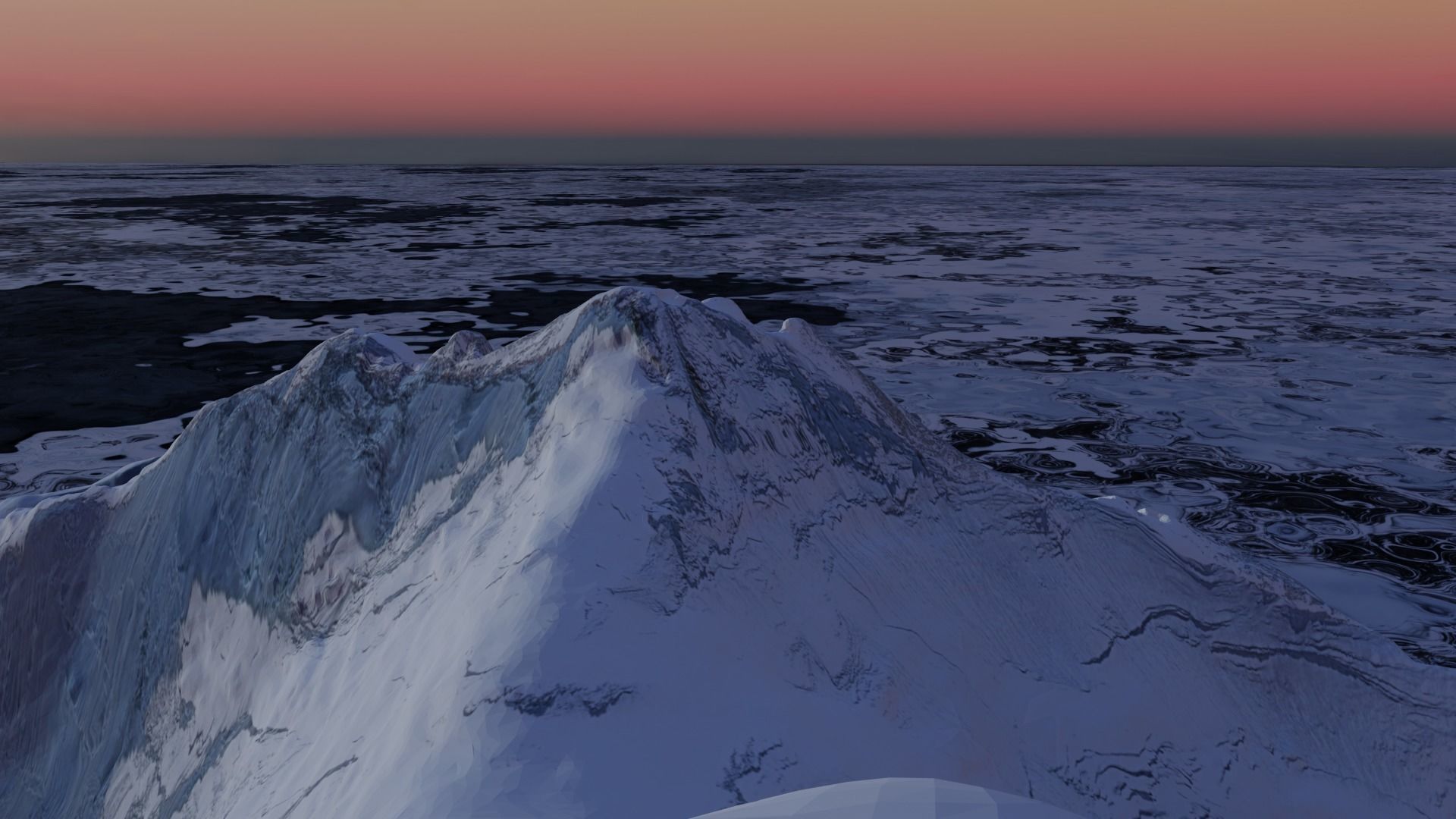 Mount Everest at Dawn Landscape 3D model_32