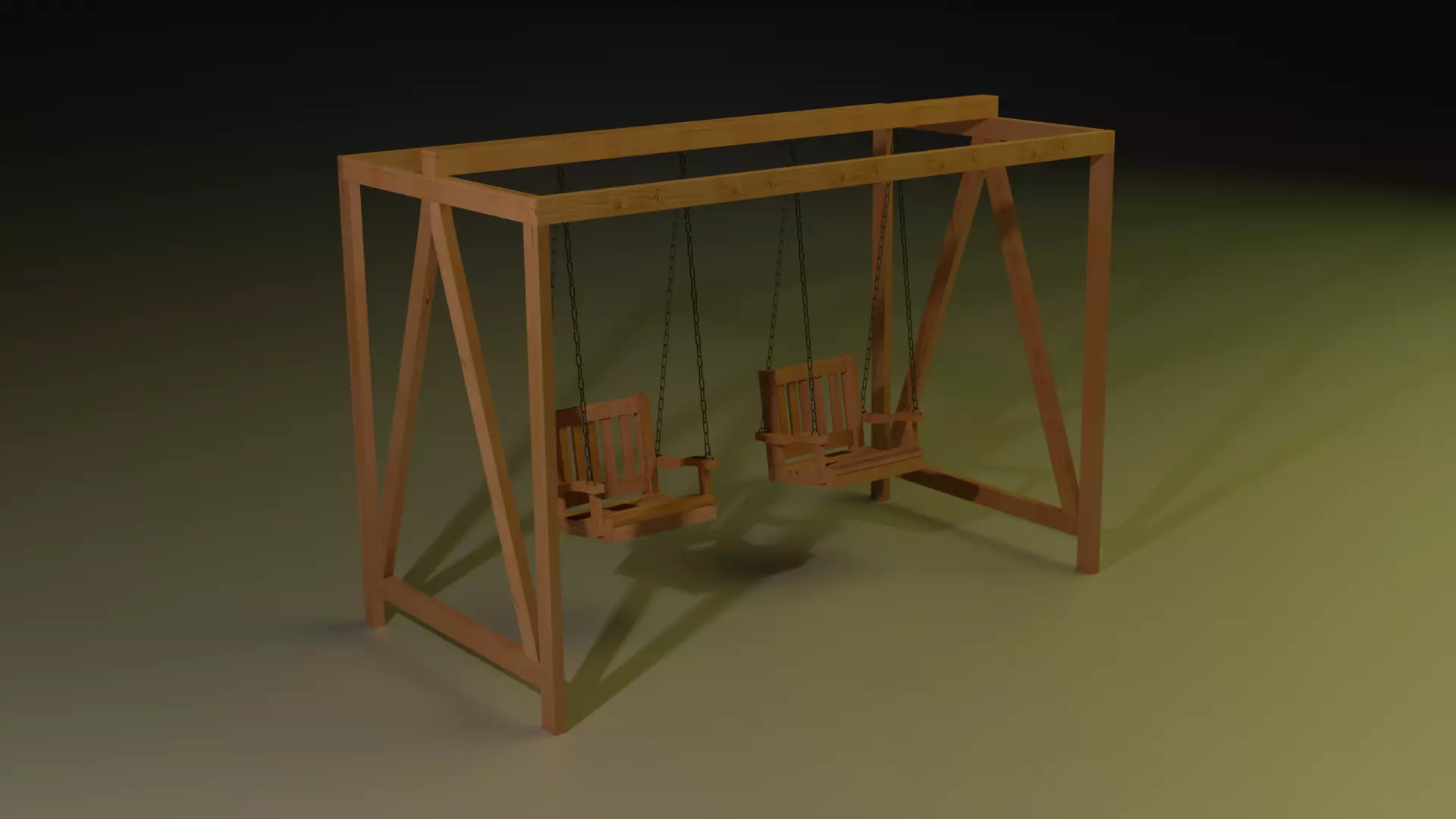 Swing Chair Low-poly 3D model_0