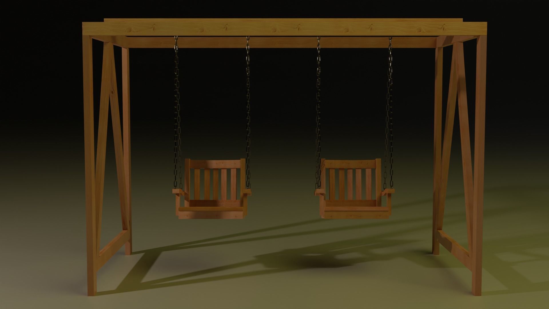Swing Chair Low-poly 3D model_1