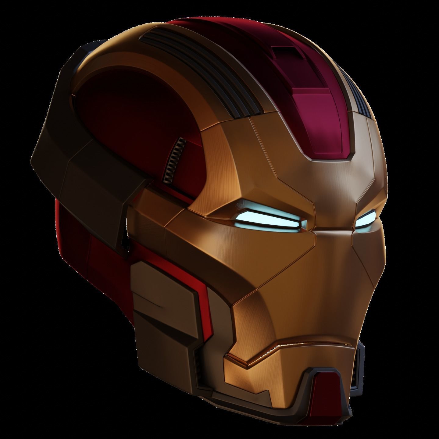 Ironman Mark 17 Heartbreaker Helmet V3 3D Model w Inner Details 3D print model_3