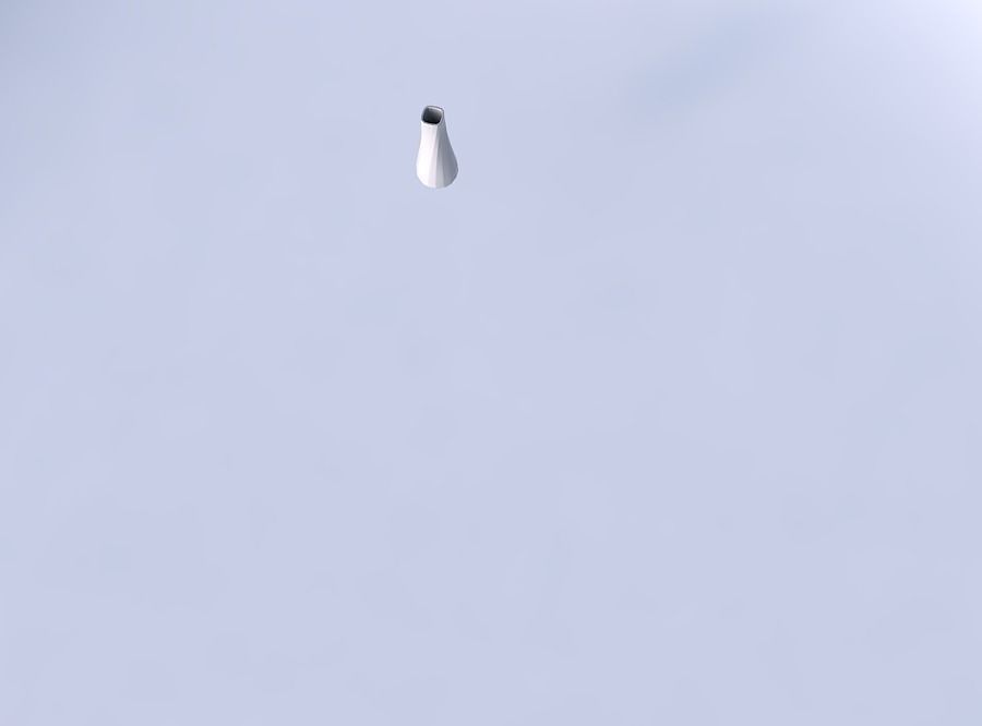 Vase semi quadratic with curved creases 3D print model_2