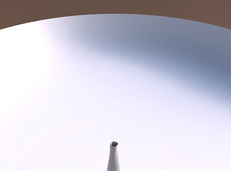 Vase semi quadratic with curved creases 3D print model_0