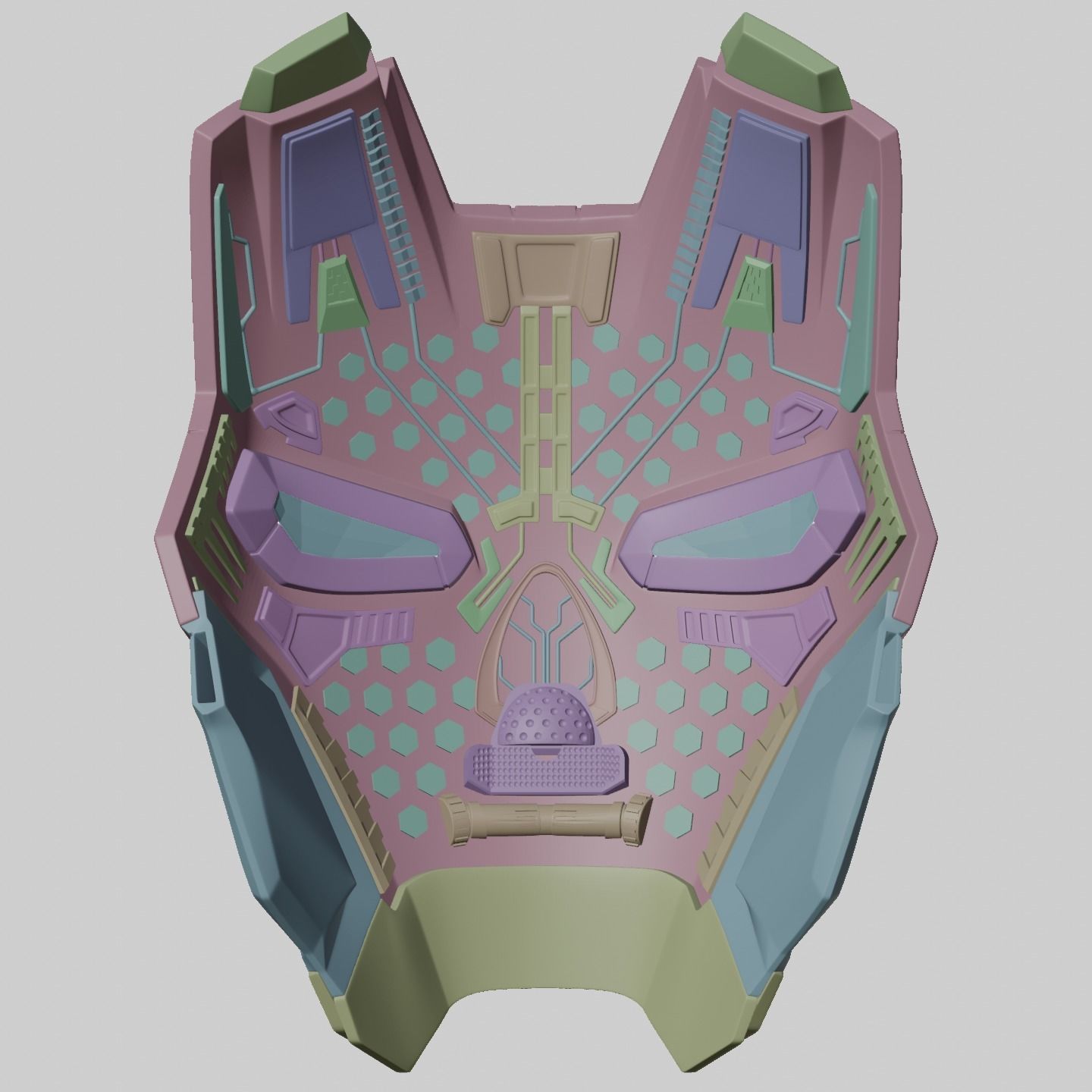 Ironman Mark 45 V2 Helmet 3D Printable Model with Inner Details 3D print model_12
