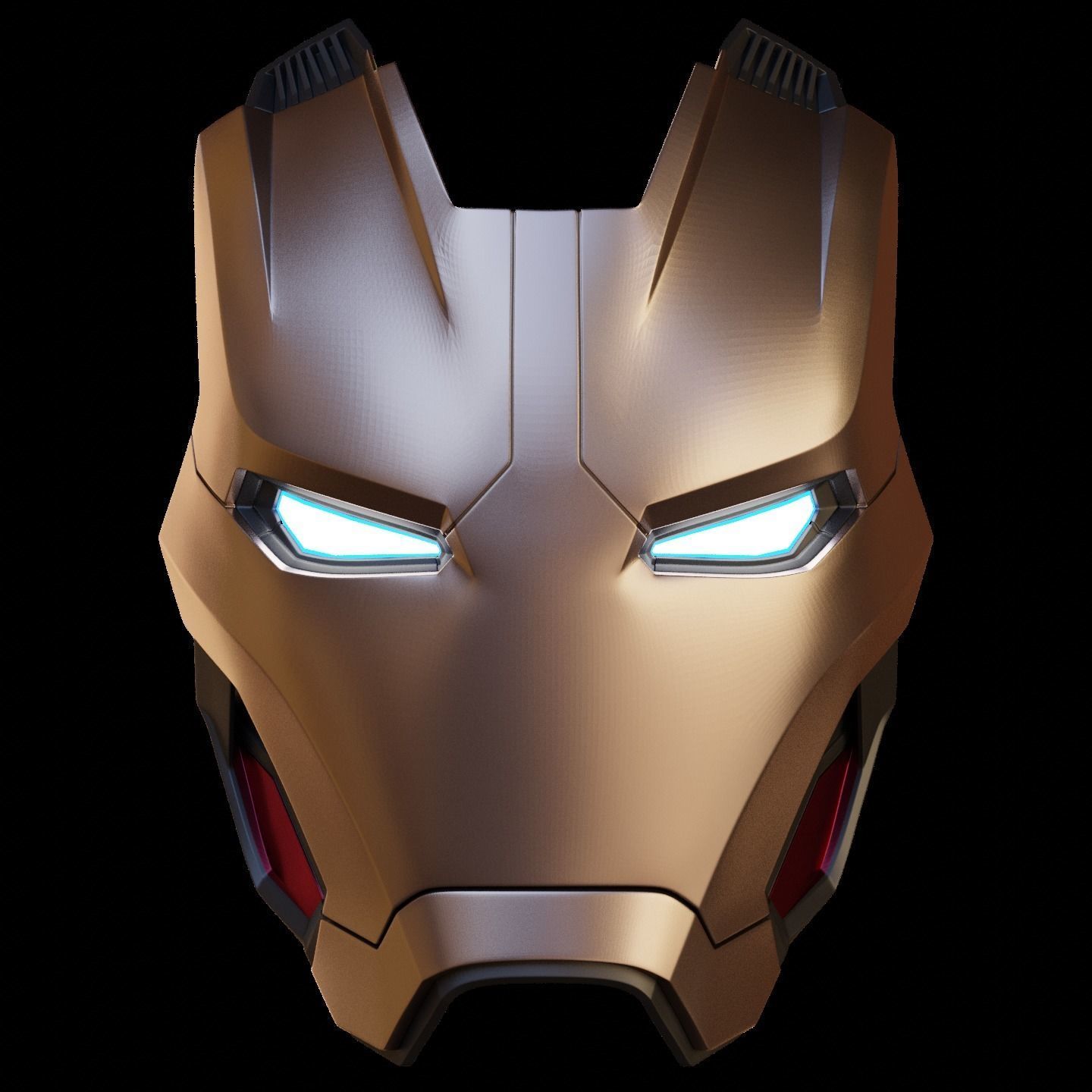 Ironman Mark 45 V2 Helmet 3D Printable Model with Inner Details 3D print model_6