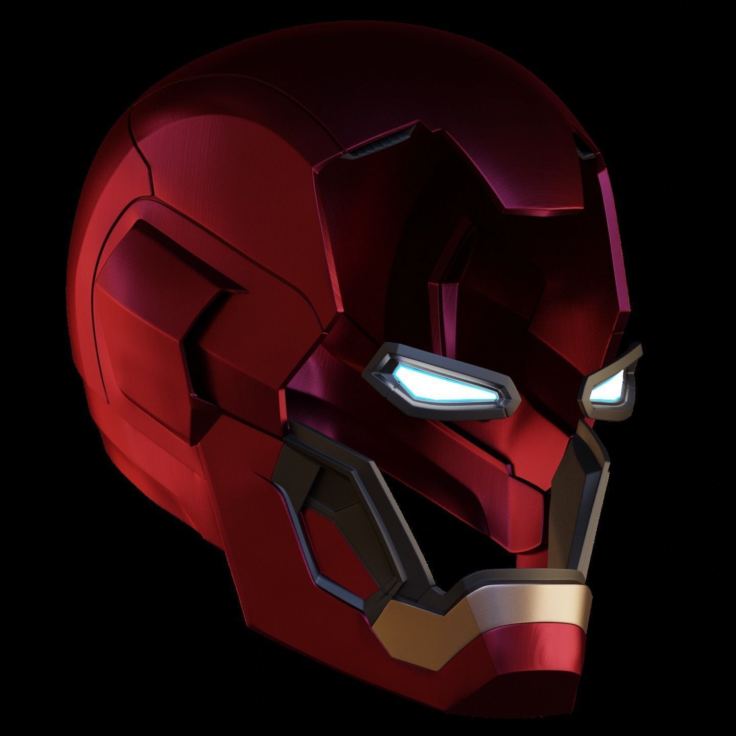 Ironman Mark 45 V2 Helmet 3D Printable Model with Inner Details 3D print model_7