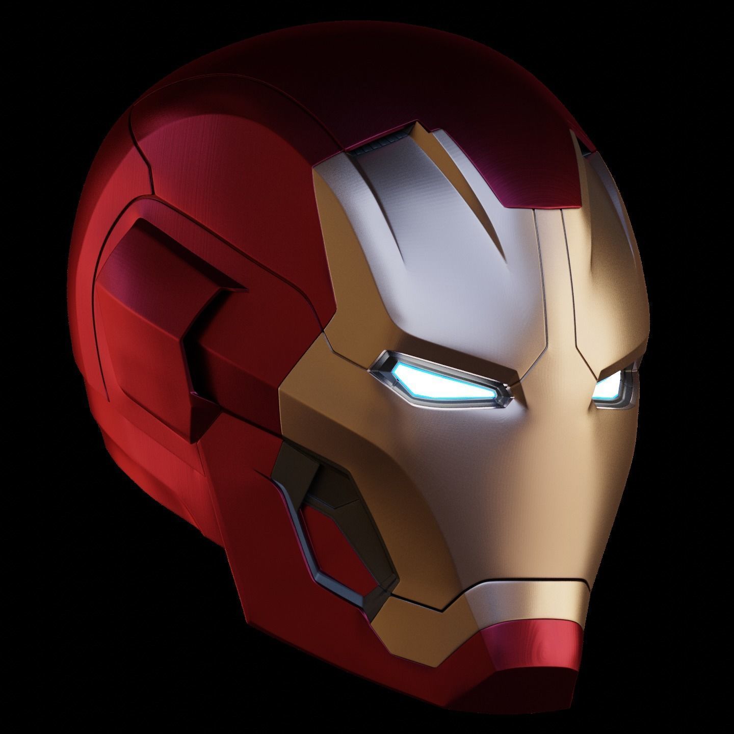 Ironman Mark 45 V2 Helmet 3D Printable Model with Inner Details 3D print model_1