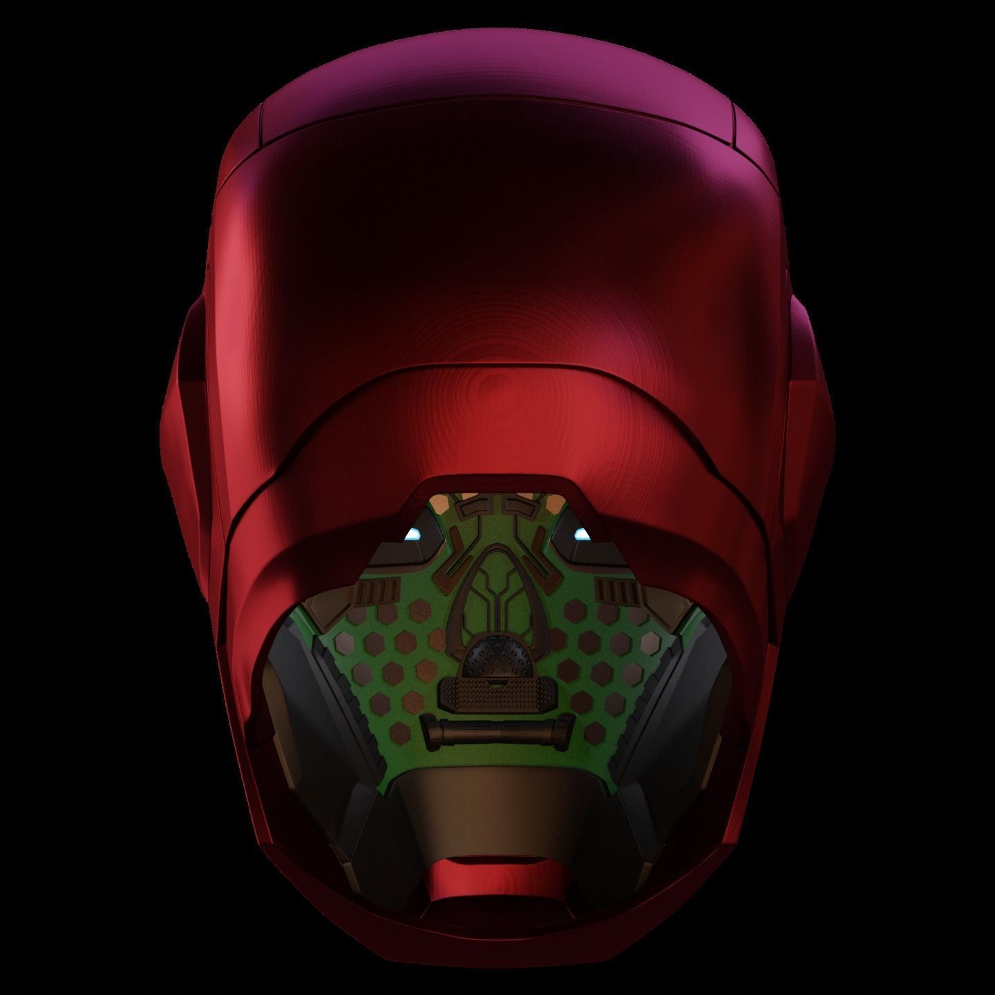 Ironman Mark 45 V2 Helmet 3D Printable Model with Inner Details 3D print model_3