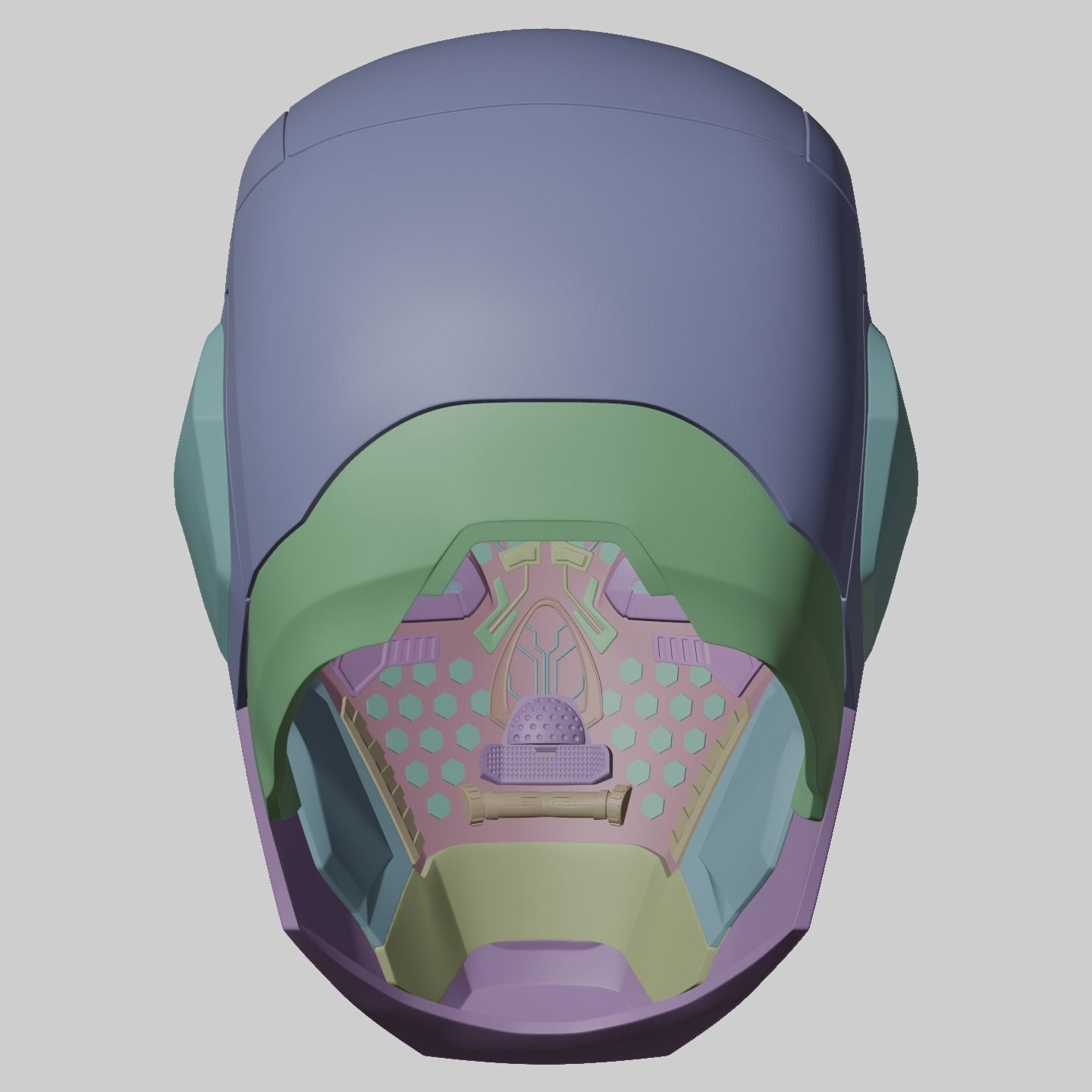 Ironman Mark 45 V2 Helmet 3D Printable Model with Inner Details 3D print model_11