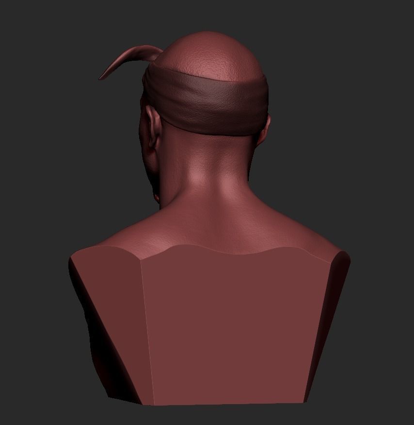 Tupac Shakur Bust 3D print model_10