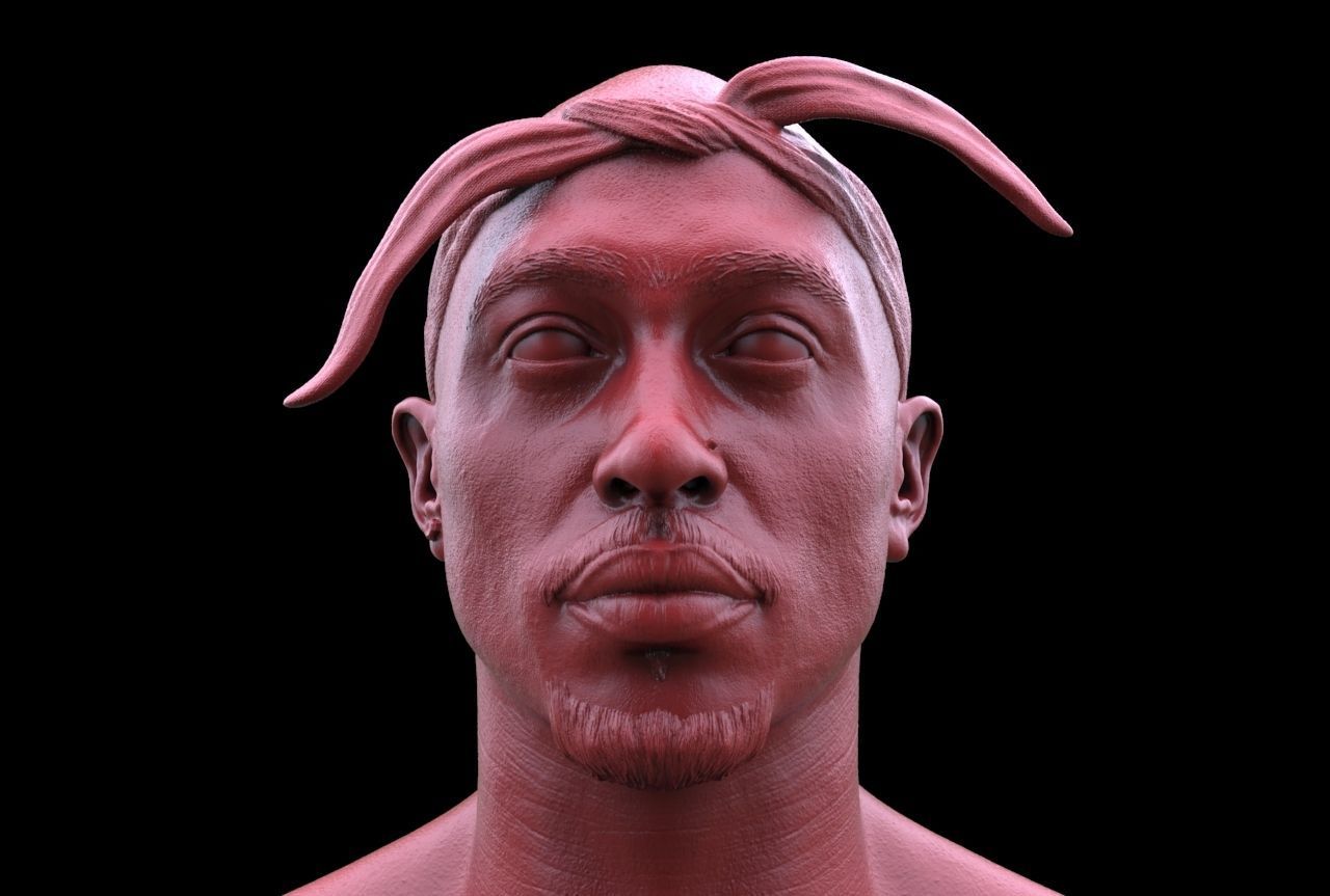 Tupac Shakur Bust 3D print model_1