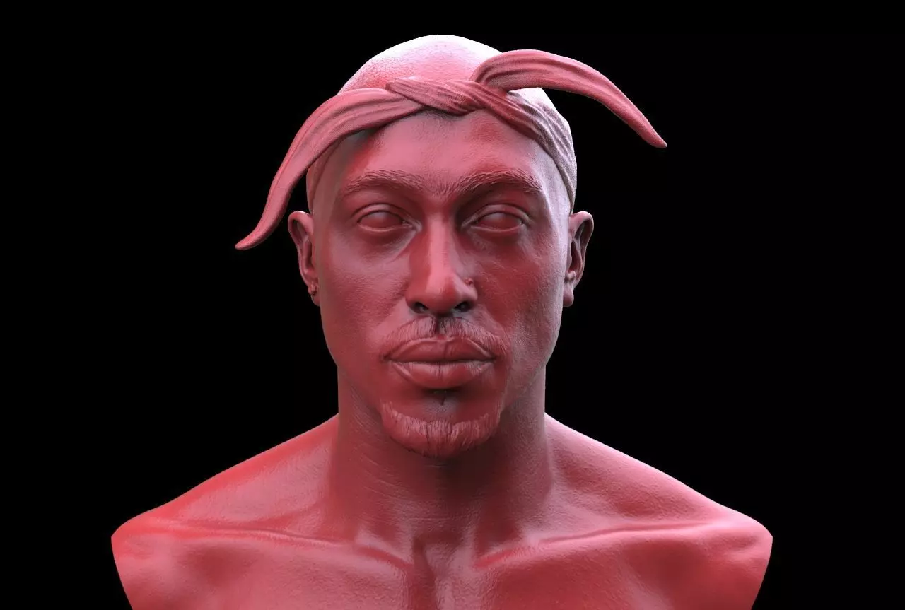 Tupac Shakur Bust 3D print model_0