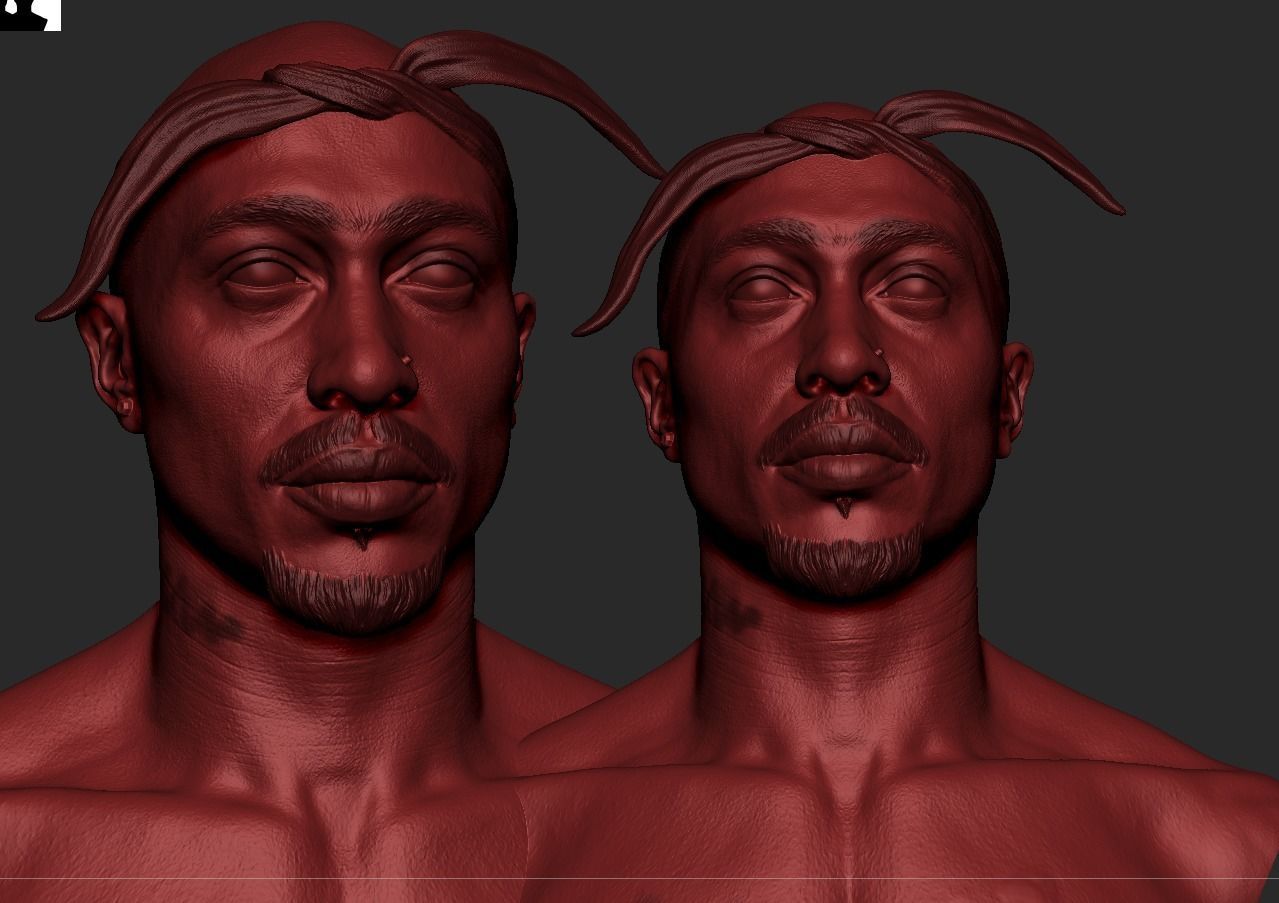 Tupac Shakur Bust 3D print model_5