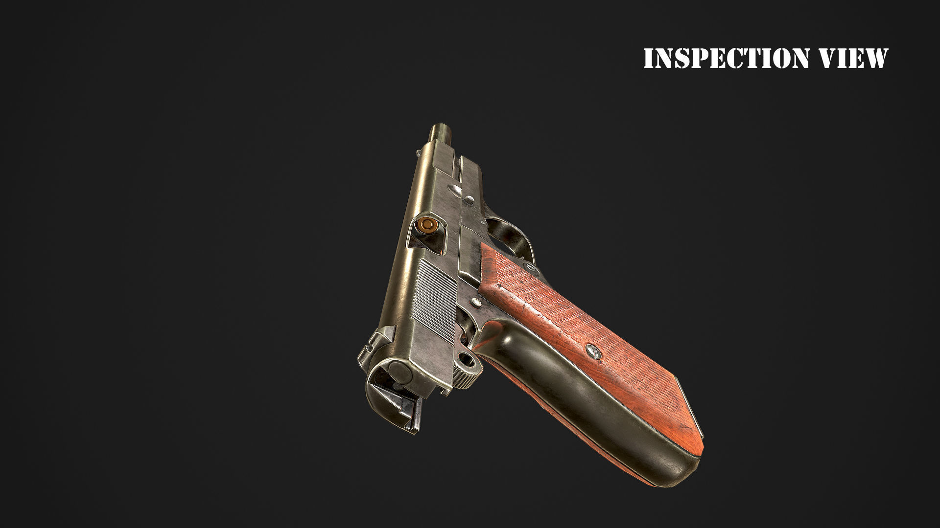 Browning High Power P-35 9mm Low-poly 3D model_14