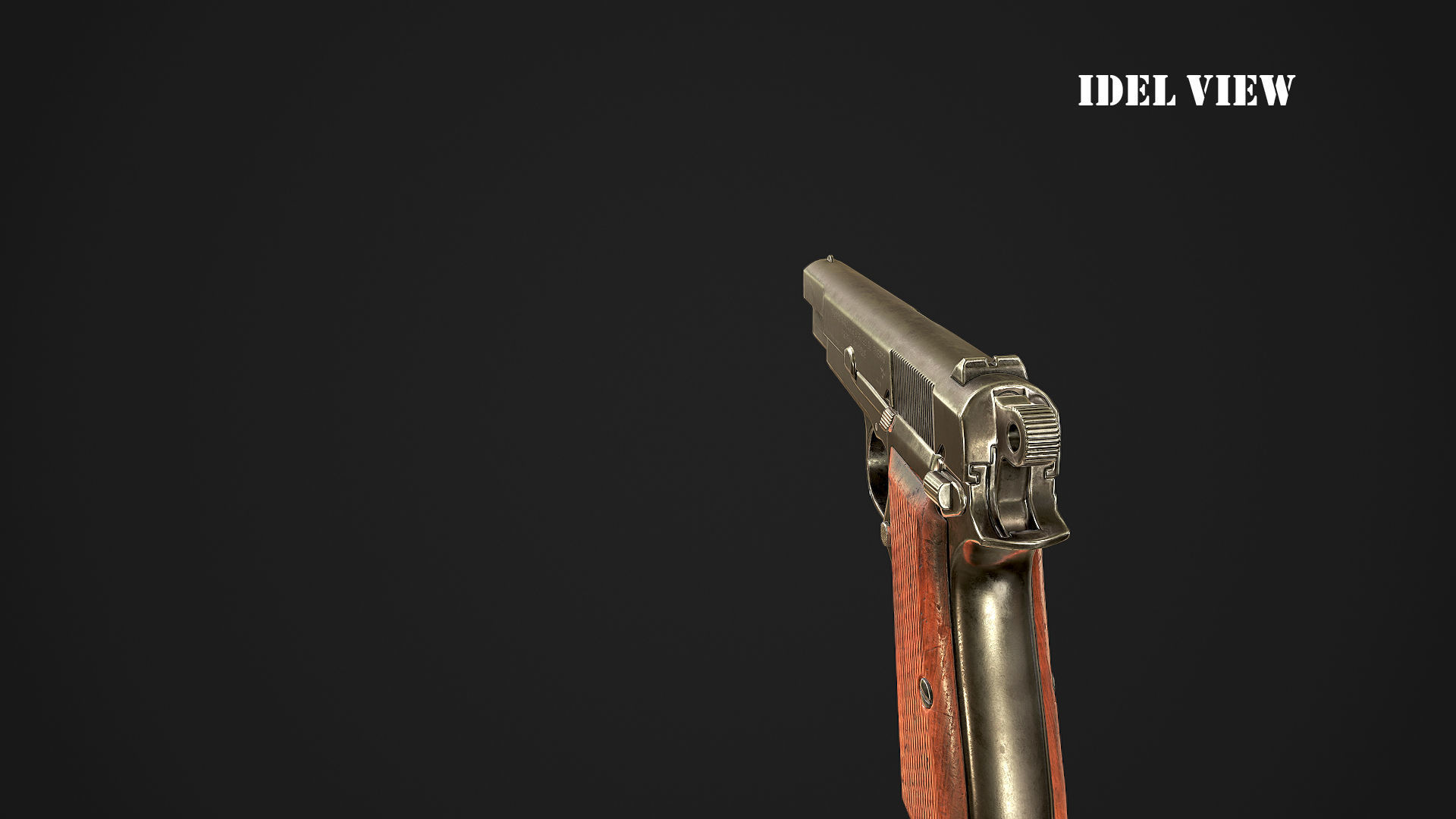 Browning High Power P-35 9mm Low-poly 3D model_15