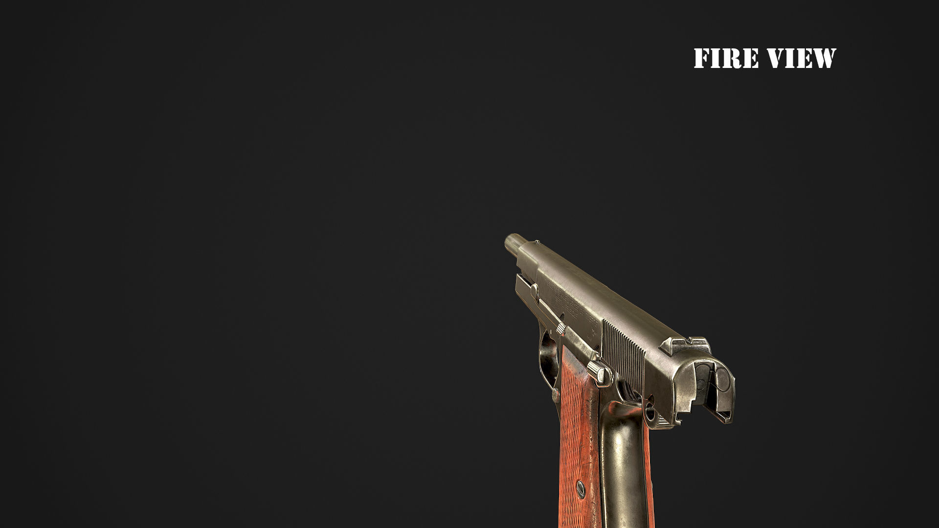 Browning High Power P-35 9mm Low-poly 3D model_16