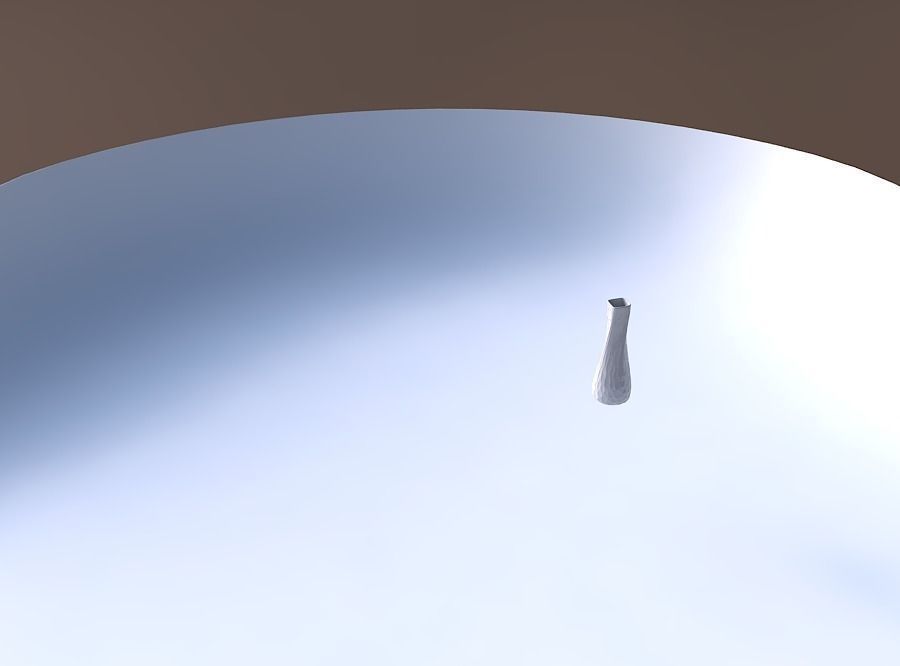 Vase semi quadratic with crystal dents 3D print model_3