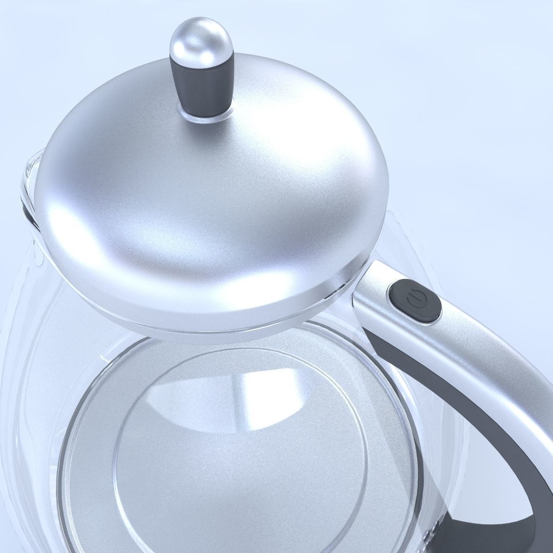 Glass Kettle Free 3D model_2