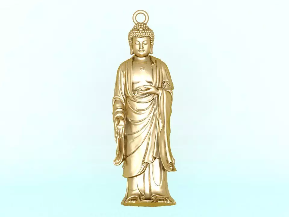 Amitabha Buddha pendant - Adida Buddha pendant - Buddha pendant 3D print model