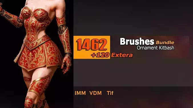 1582 Ornament Brushes Kitbash Pack Architectural Classic Bundle 