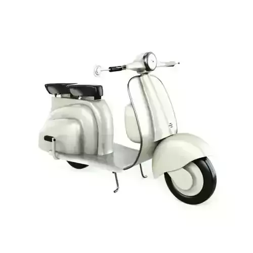 White Retro Scooter