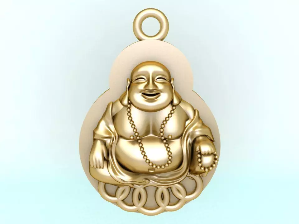 Maitreya Buddha pendant - Maitreya pendant - N1101 3D print model