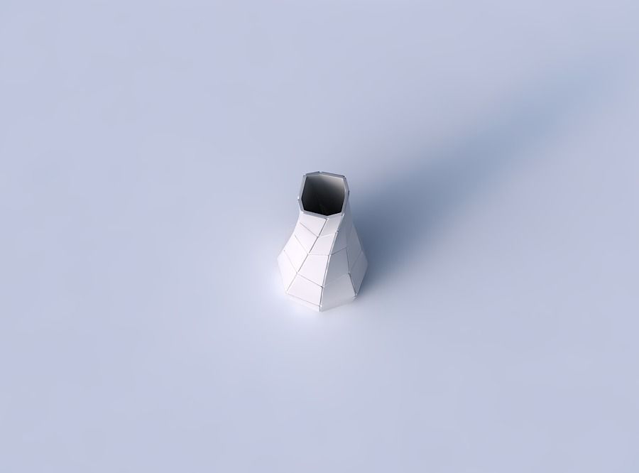 Vase semi quadratic with large plates 3D print model_2