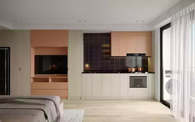 Studio Apartment 3D model