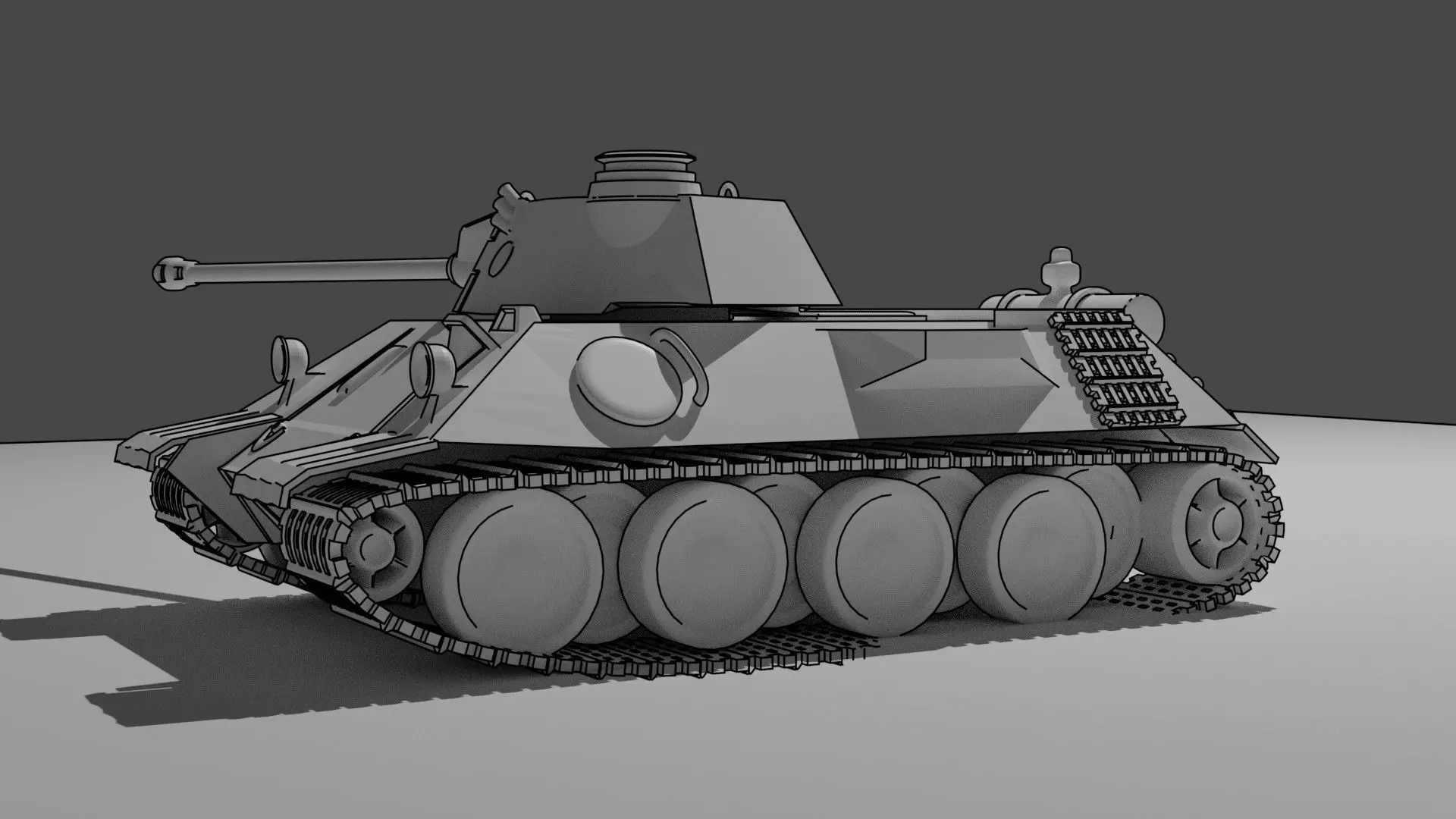 German Tank VK 3002D Free low-poly 3D model