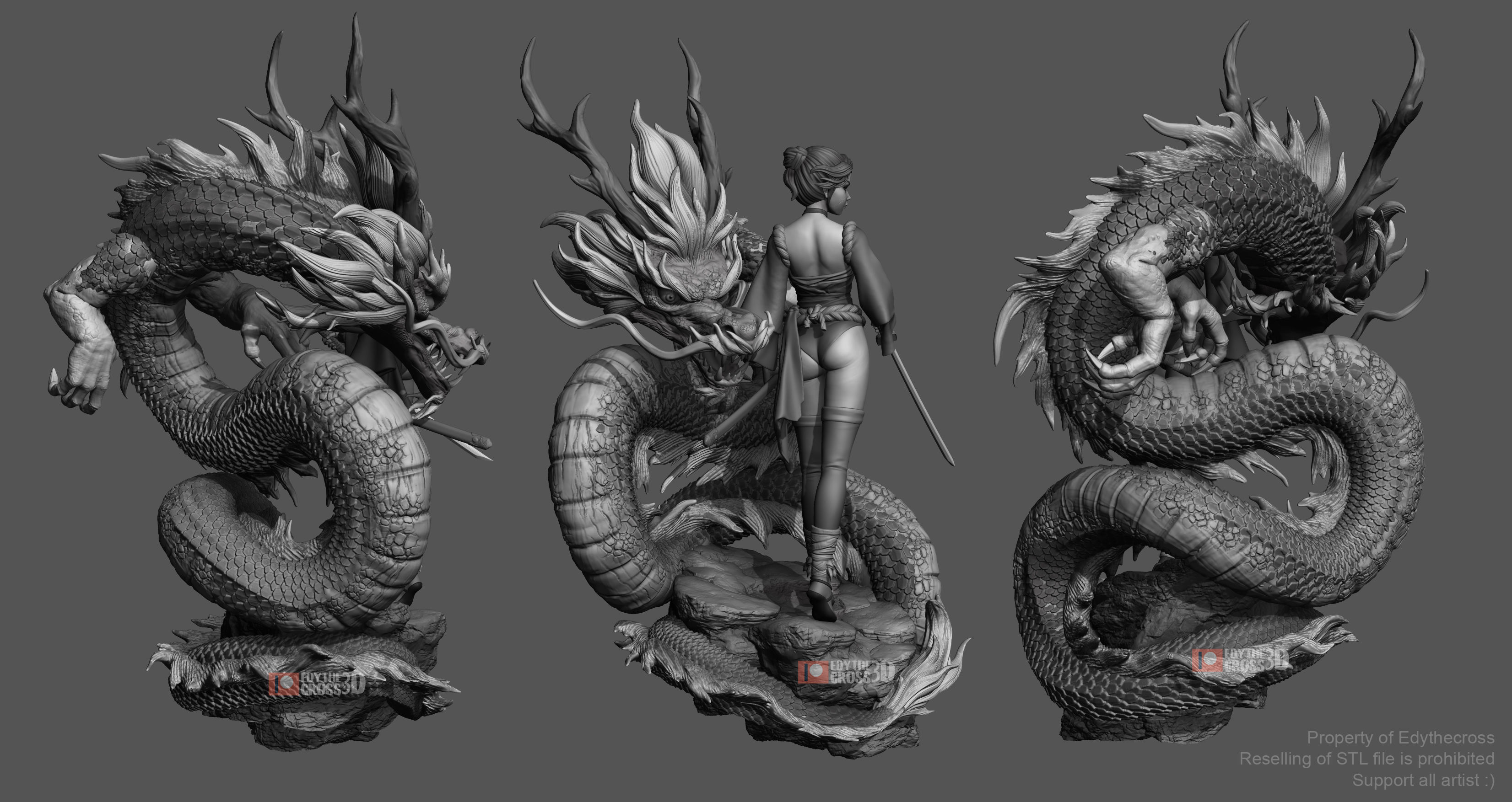 Ryuu Masamune - Bitch Stabbing Samurai  3D print model_5