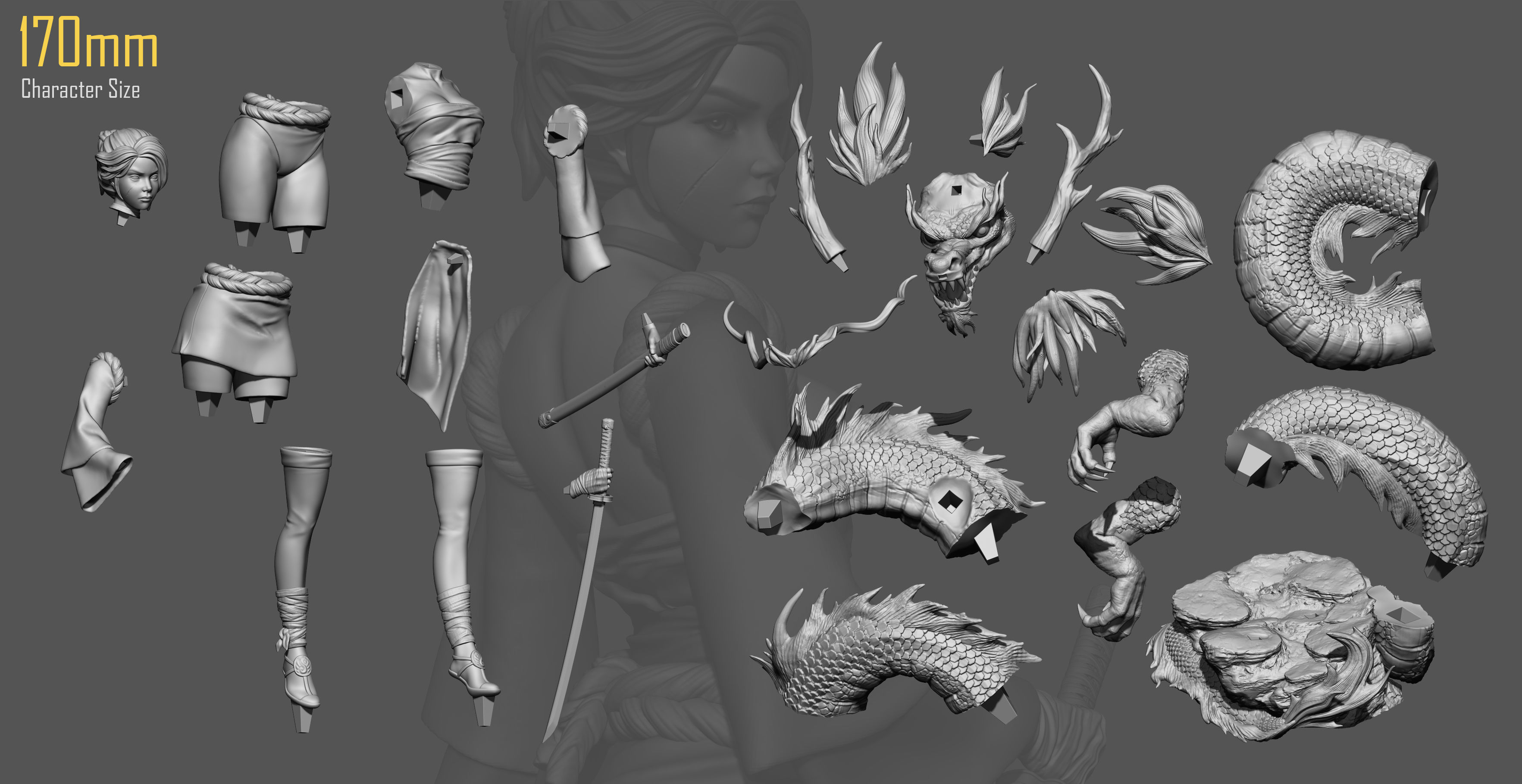 Ryuu Masamune - Bitch Stabbing Samurai  3D print model_2