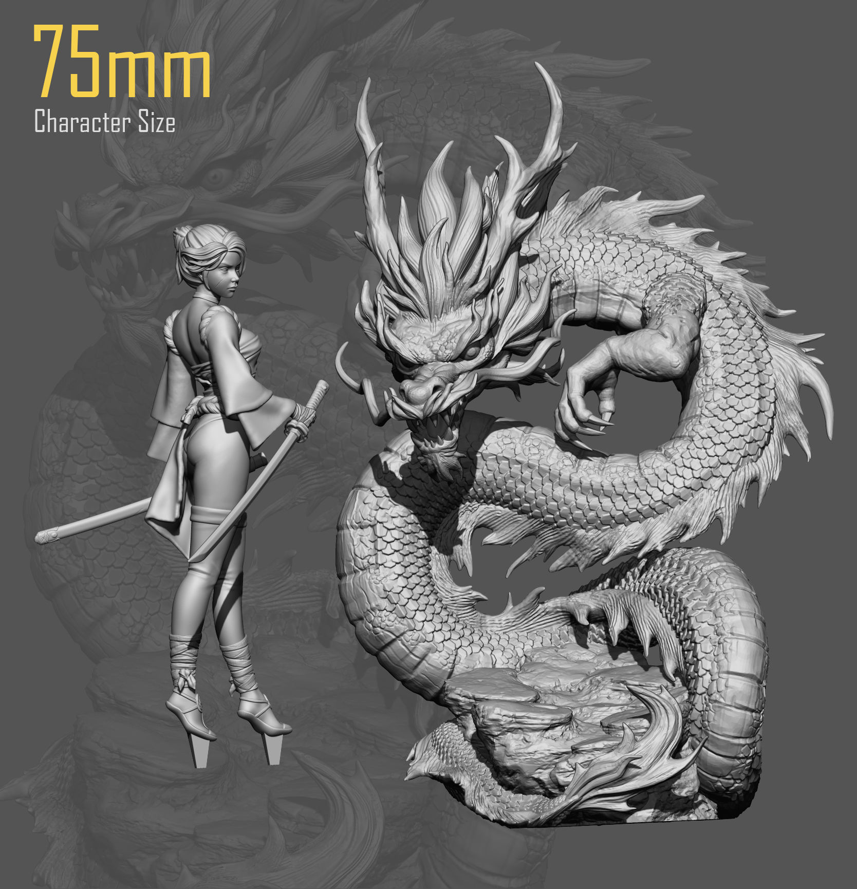 Ryuu Masamune - Bitch Stabbing Samurai  3D print model_3