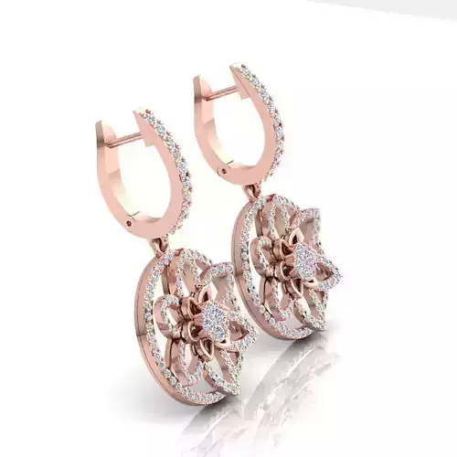 Round Home Earring 3d Model 3D print model