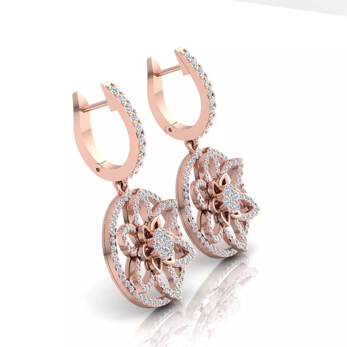 Round Home Earring 3d Model 3D print model