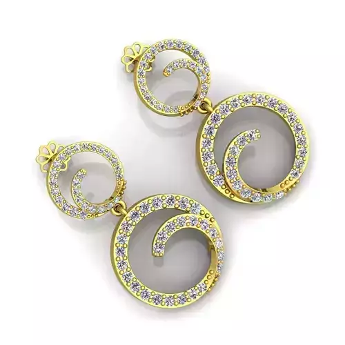 Fancy Earring 3d Model 3D print model