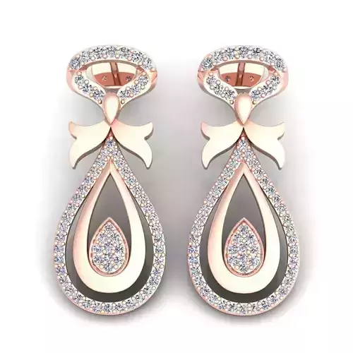 Woman Earring 3d Model 